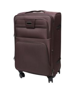 Valixhe udhëtimi, tekstile, 28", ngjyrë kafe