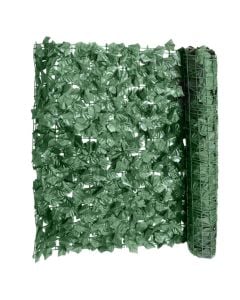 Gardh me gjethe artificiale, Giardino Verde, Ivy Leave, 150x300 cm, 2300 gr, 2592 gjethe, ngjyra jeshile