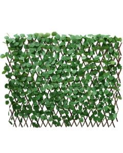 Gardh me gjethe artificiale, Giadino Verde, shelg me gjethe Eucalyptus 90x180 cm, 1800 gr, 253 grup gjethesh, ngjyra jeshile