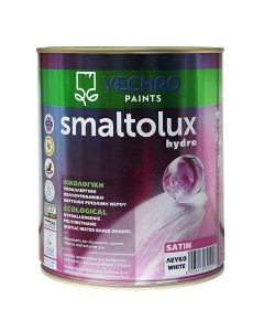 Ecological paint, Vechro, Smaltolux, for any surface, 0.75L, white, 11-13 m²/lt, dilution 10% water, 2-3 hours drying
