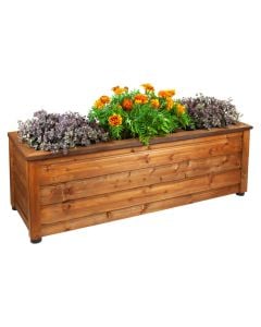 Vazo lulesh, TRIO 120, 116x43xH40 cm, dru, ngjyre geshtenje