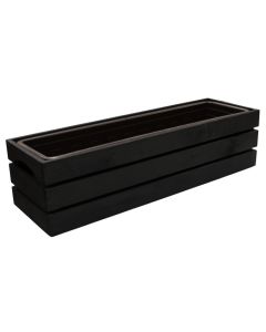 Vazo lulesh, Flower box BOX 60, 61x19xH17 cm, dru, ngjyre antracit