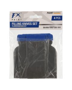 Spatula metalike, FxPaint, 50/80/100/120 mm, 4 cope