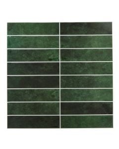 2 Caro wall stickers rectangles 30x30cm dark green