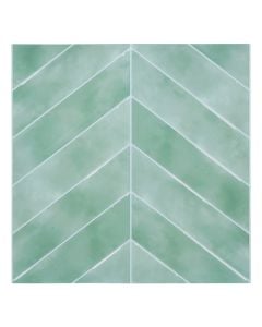 2 Caro chevron wall stickers 30x30cm light green
