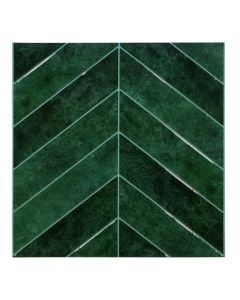 2 wall stickers Caro chevrons 30x30cm dark green