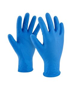 Kapriol Blue Nitrile Disposable Work Gloves – Powder-Free, Size XL, Box of 100 Gloves