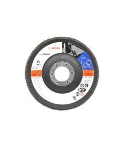 Flap wheel for metal, Bosch, 115x22.2 mm, Grit 80, metali