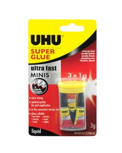 Ngjitësçasti UHU, i vogël, i lëngshëm, (transparent), 3 gr