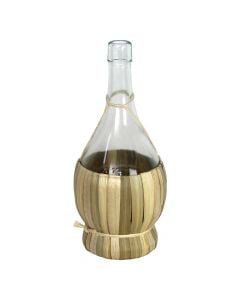 Brandy bottles, glass with straw coating, 1 lt