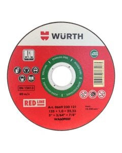 Cutting metal disc, Wurth, 125x1x22.2 mm