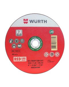 Cutting metal disc, Wurth, 230x1.8x22.2 mm