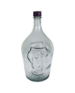 Glass decanter 5 L with grape design