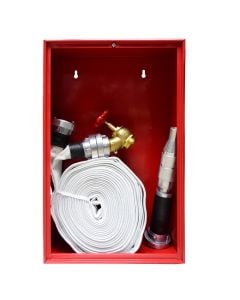 Complete hydrant cassette Outside the wall H59xW36.5xD16.5 cm, pipe 1-1 / 2 "x 20m, plexiglass door