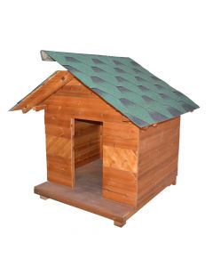 Kolibe për qen, 96 x 100 x 90 cm, dru pishe, e kuqe, çati jeshile