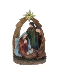 Statujë dekoruese lindja e Krishtit, polirezinë, 13 cm