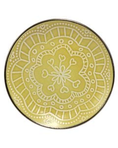 Decorative plate, ceramic, orange color, D33 cm