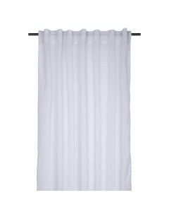 Madrid net curtain with rings , 100% polyester, whte, 140x260 cm