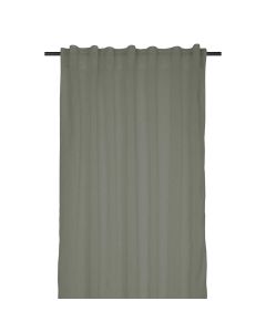 Madrid net curtain with rings , 100% polyester, khaki, 140x260 cm