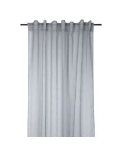 Derby net curtain with rings , 100% polyester, light grey, 140x260 cm