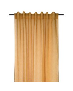 Derby net curtain with rings , 100% polyester, mustard, 140x260 cm