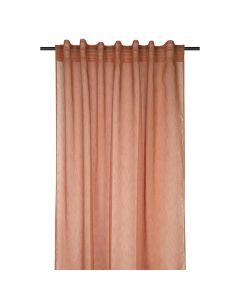 Derby net curtain with rings , 100% polyester, cognac, 140x260 cm