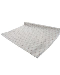 Tablecloth, PVC, grey/brown, 140 cm