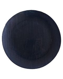 Pjate servirje antipasta, qelq, ngjyre blu e erret, D21 cm