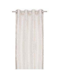 Full curtain with rings, 100% polyester, jacquard, cream, 140x260 cm