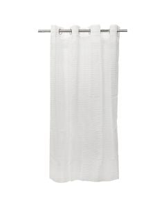 Net curtain with rings , 100% polyester, white, 140x260 cm