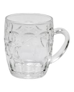 Gotë birre, qelq, transparente, 570 cc, Dia. 13.5 x H 12.5 cm