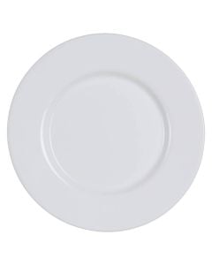 Pjatë e sheshtë Everyday, porcelan, e bardhë, Dia. 24 x H 2.1 cm