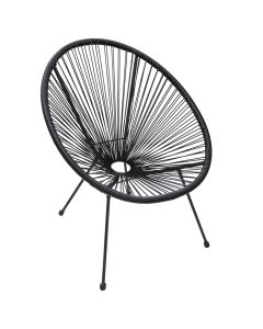 Karrige, metal/ratan PE, antrazit, W85xL70xH85 cm