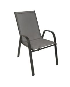 Karrige me krahë, metal/tekstilen, atrazit, 54x76xH92 cm