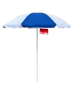 Cader plazhi, metal/poliester, ngjyre blu/e bardhe, D180 cm x H 200 cm