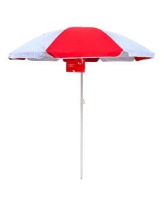 Cader plazhi, metal/poliester, ngjyre e kuqe/e bardhe, D180 cm x H 200 cm