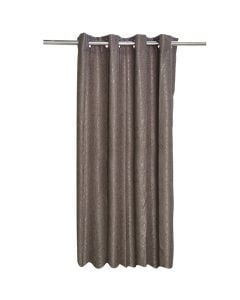 Full curtain with rings, 100% polyester, jacquard, light green, 140x260 cm