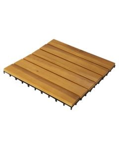 Pllaka decking per kopshtari, dru tropikal Acacia, ngjyre natyrale, 300x300x22 mm