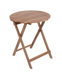 Tavoline e palosshme, dru tropikal Acacia, ngjyre natyrale, D60xH75 cm