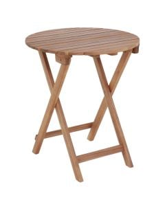 Tavoline e palosshme, dru tropikal Acacia, ngjyre natyrale, D90xH75 cm