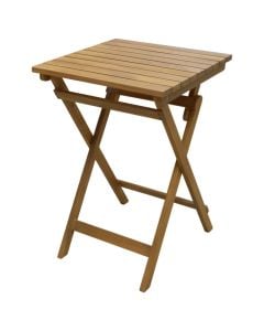 Tavoline e palosshme, dru tropikal Acacia, ngjyre natyrale, 50x50xH72 cm