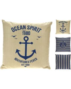 Jastek dekorues me motive Oqeani, 45x45x5 cm, 3 modele te ndryshme