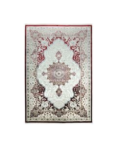 Tapet Bamboo, pambuk/poliestër, vishnje/krem, 133x190 cm