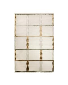 La Carda carpet, cotton/polyester, gold/cream, 133x190 cm