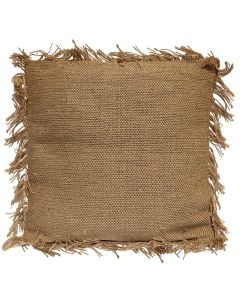 Decorative pillow, 100% jute , beige, 50x50 cm