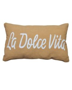 Jastëk dekorativ, 90% jute & 10% pambuk, bezhë, 35x50 cm