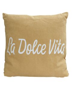 Jastëk dekorativ, 90% jute & 10% pambuk, bezhë, 50x50 cm