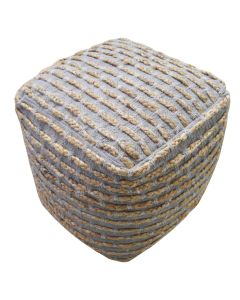 Pupë, 60% pambuk & 40% jute, gri/kafe, 40x40x40 cm