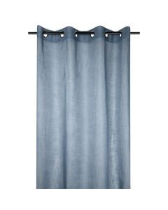 Preston net curtain with rings , 100% polyester, light blue, 140x260 cm