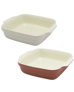 Tavë furre Cera, gur qeramik, ngjyra të ndryshme, 19.5x17x4.8 cm